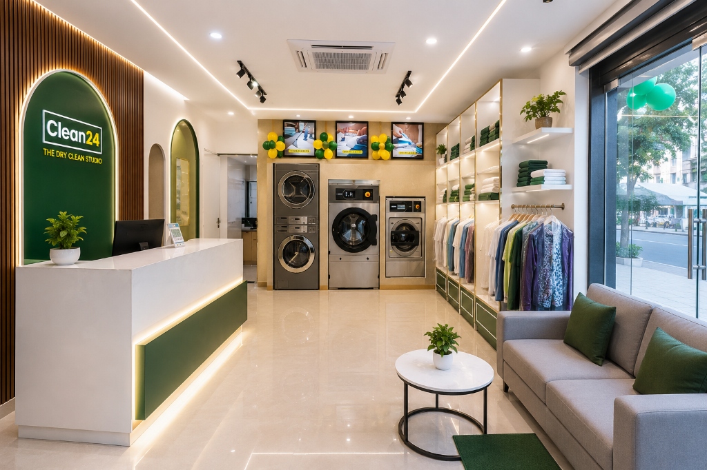 Cleanz24 laundry franchise store interior — store 1